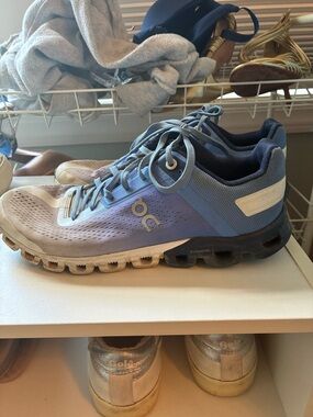 On Running Women's Navy and Light Blue Running Shoes